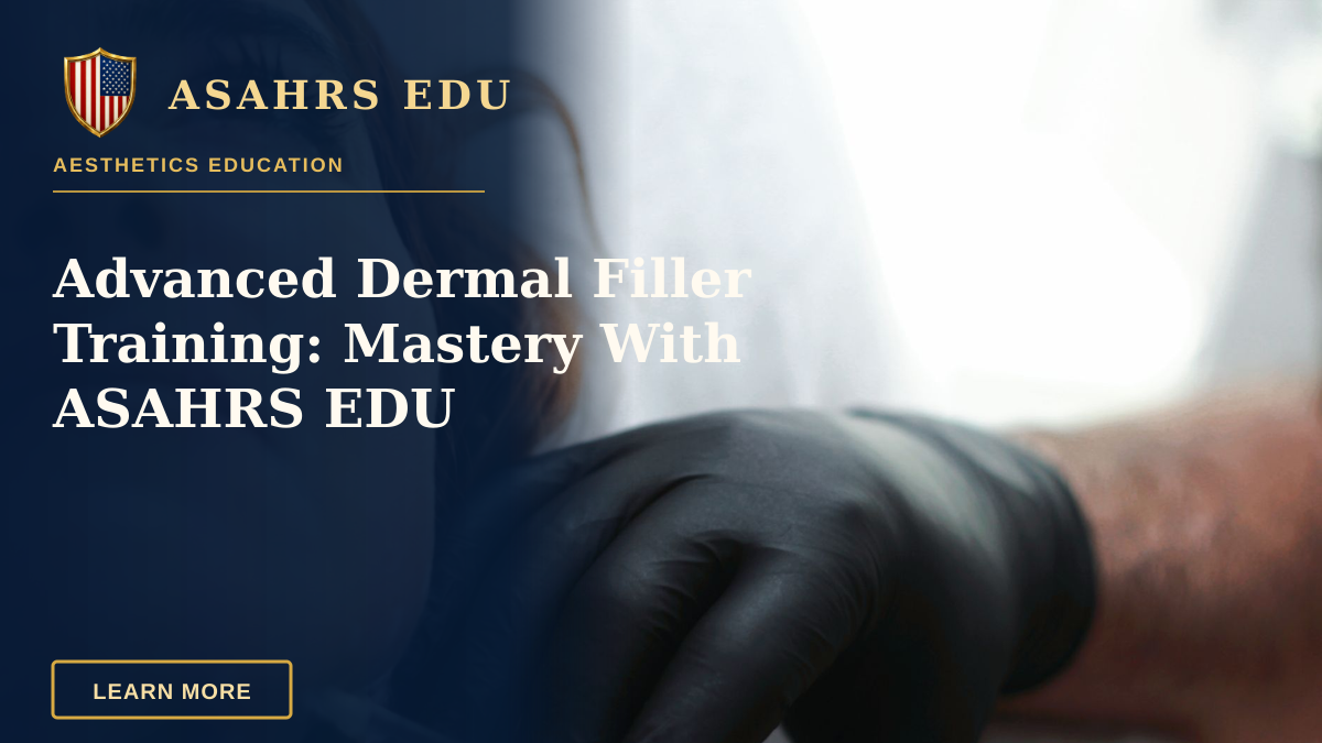 Advanced Dermal Filler Training: Mastery With ASAHRS EDU — Close-up of a woman receiving dermal filler injection by professional in black gloves.
