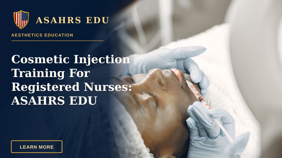 Cosmetic Injection Training For Registered Nurses: ASAHRS EDU — Close-up of a woman receiving a cosmetic lip injection in a clinic setting.