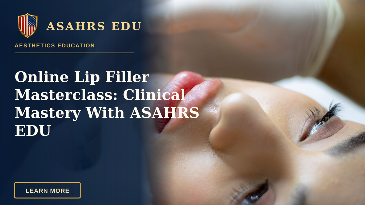 Online Lip Filler Masterclass: Clinical Mastery With ASAHRS EDU — Close-up of a woman receiving a lip augmentation with a syringe by a professional.