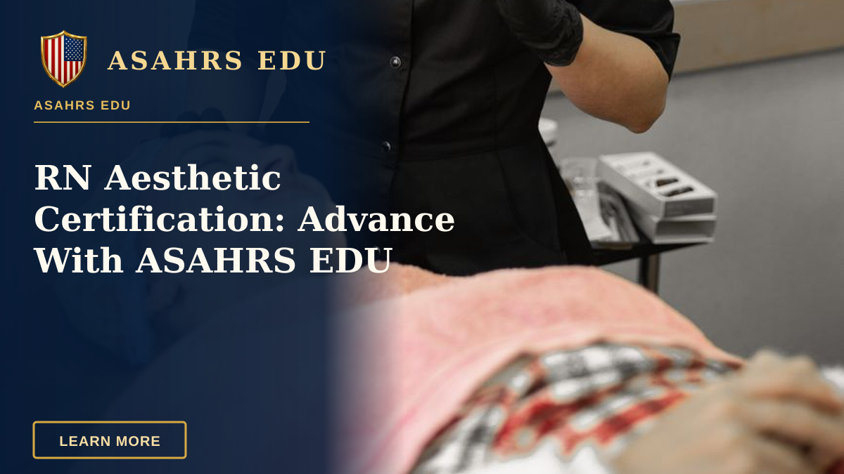 RN Aesthetic Certification: Advance With ASAHRS EDU — Beauty specialist with black gloves performing a laser treatment on a client in a clinic.
