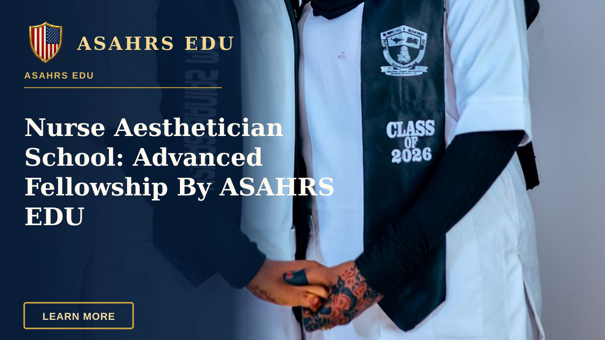 Nurse Aesthetician School: Advanced Fellowship By ASAHRS EDU — Two female nursing graduates smiling and celebrating their success.