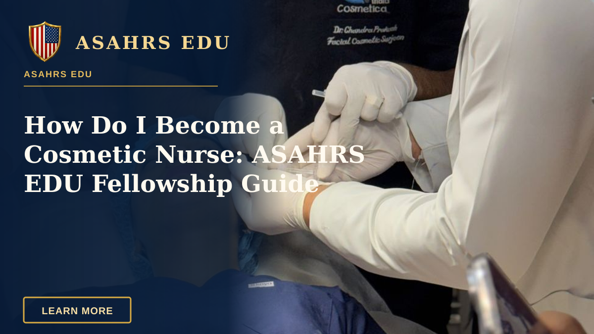How Do I Become a Cosmetic Nurse: ASAHRS EDU Fellowship Guide — A team of professionals performs a cosmetic treatment in a clinic, emphasizing precision and care.