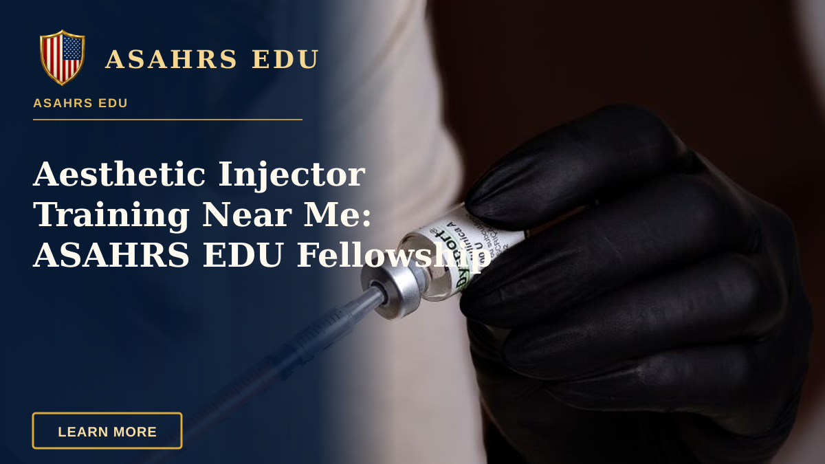 Aesthetic Injector Training Near Me: ASAHRS EDU Fellowship — Close-up of a professional preparing a cosmetic injection with botulinum toxin in Belo Horizonte.