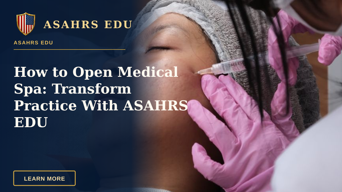 How to Open Medical Spa: Transform Practice With ASAHRS EDU — Aesthetic treatment being administered in a clinic setting, showcasing professional care.