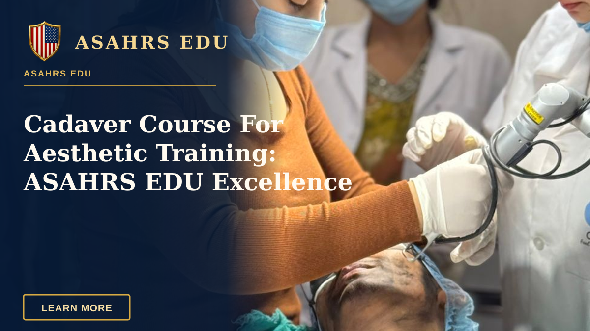 Cadaver Course For Aesthetic Training: ASAHRS EDU Excellence — Medical professionals perform a cosmetic treatment in a Delhi clinic, focusing on patient care.