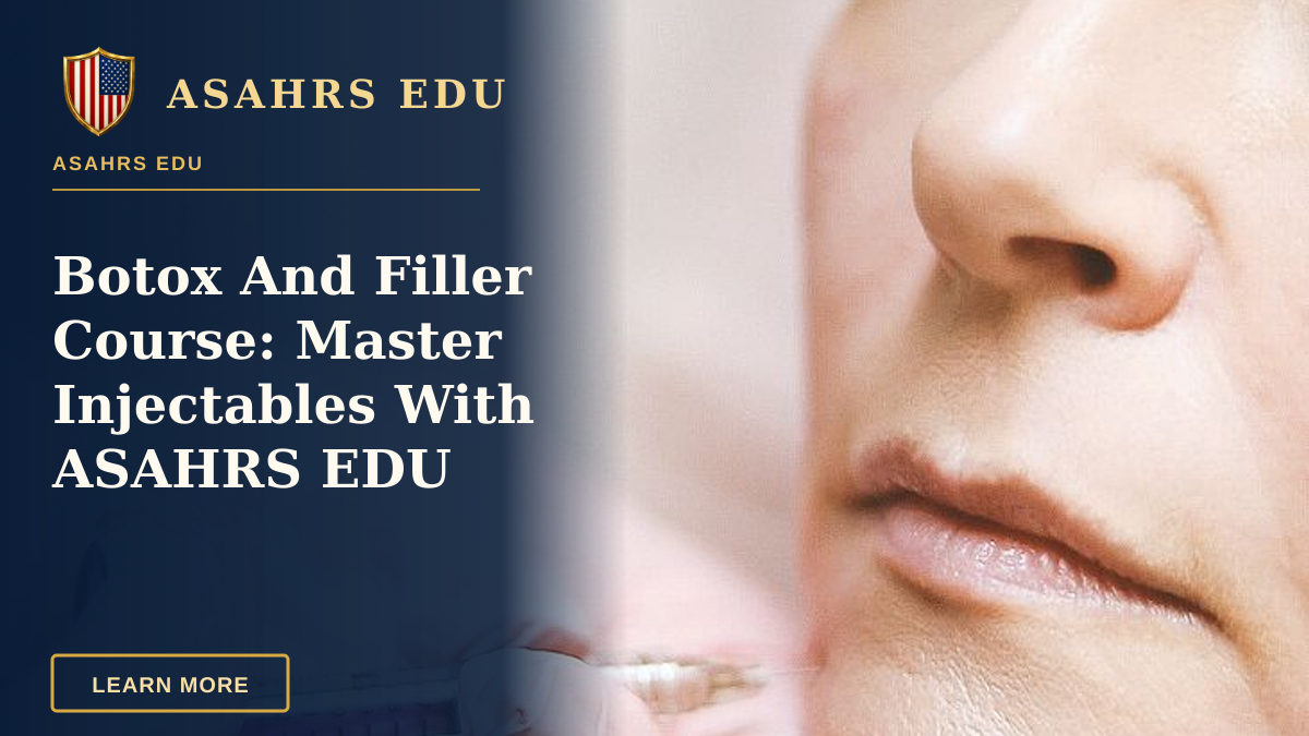 Botox And Filler Course: Master Injectables With ASAHRS EDU — Close-up of a woman receiving a dermal filler injection, highlighting modern beauty treatments.