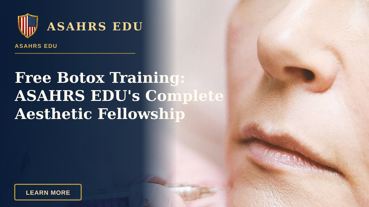 Free Botox Training: ASAHRS EDU's Complete Aesthetic Fellowship — Close-up of a woman receiving a dermal filler injection, highlighting modern beauty treatments.