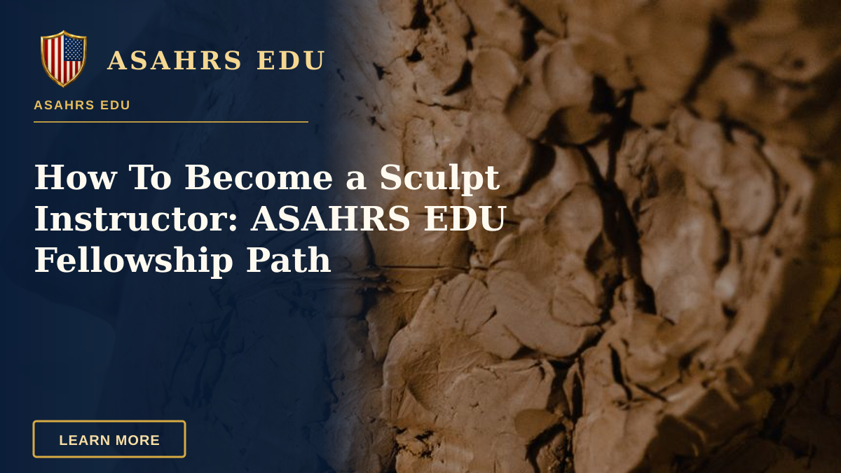 How To Become a Sculpt Instructor: ASAHRS EDU Fellowship Path — Close-up of sculptor's hand shaping a clay bust, showcasing texture and craftsmanship.