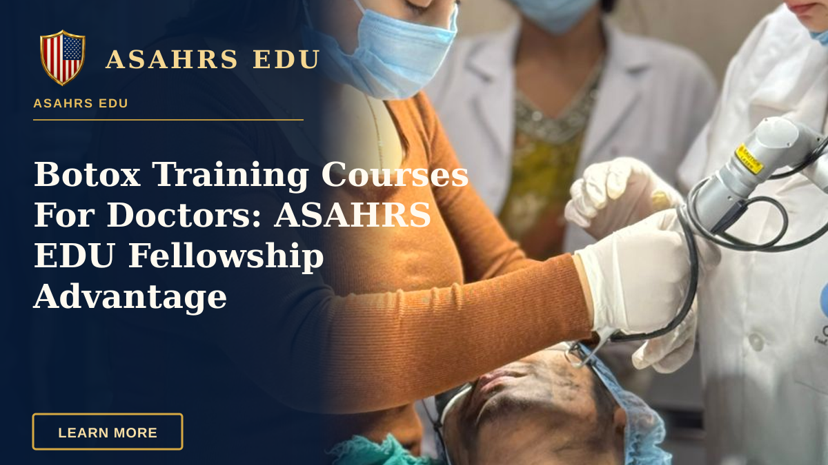 Botox Training Courses For Doctors: ASAHRS EDU Fellowship Advantage — Medical professionals perform a cosmetic treatment in a Delhi clinic, focusing on patient care.