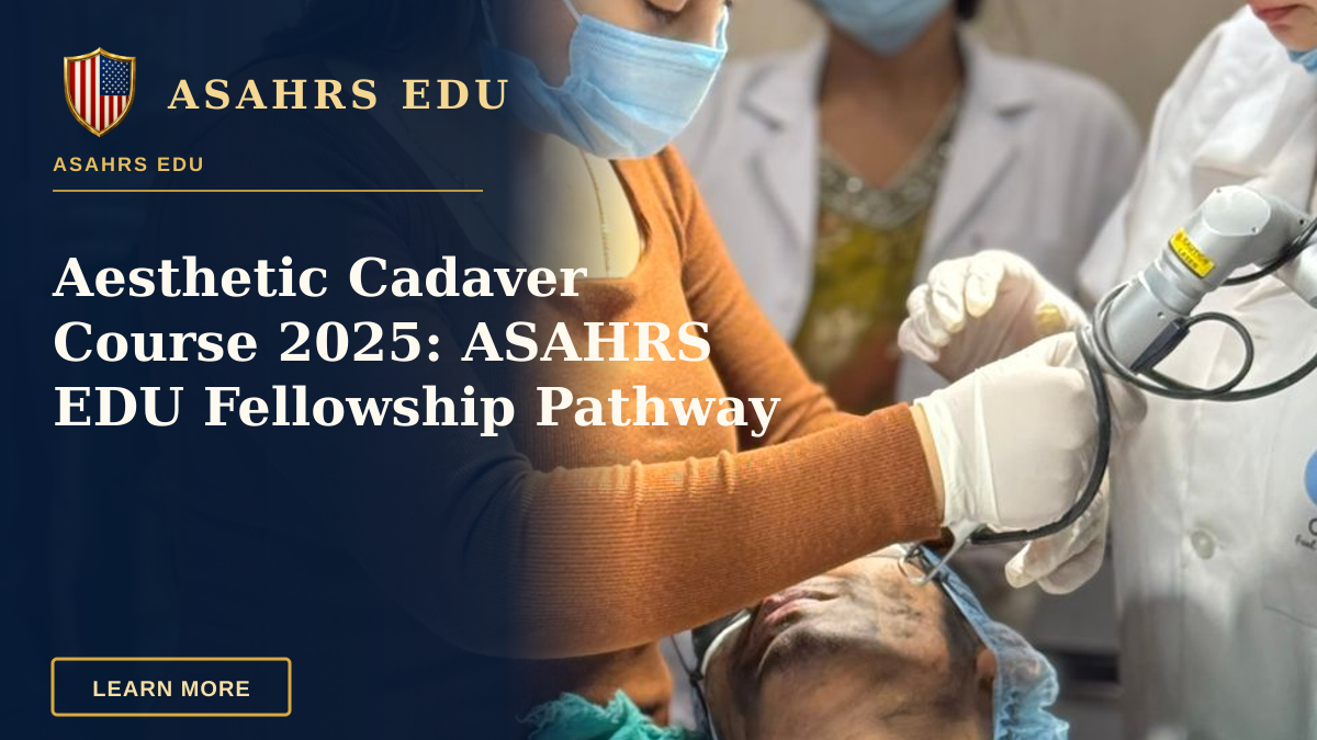 Aesthetic Cadaver Course 2025: ASAHRS EDU Fellowship Pathway — Medical professionals perform a cosmetic treatment in a Delhi clinic, focusing on patient care.