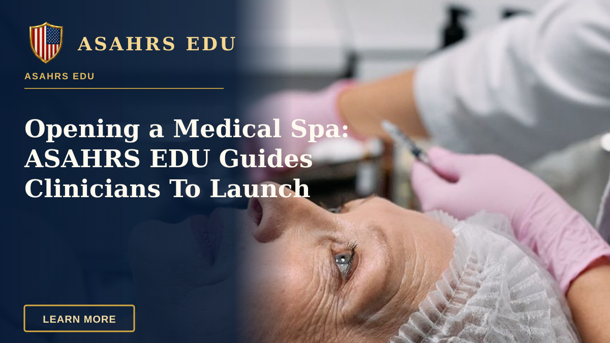 Opening a Medical Spa: ASAHRS EDU Guides Clinicians To Launch — Senior woman receiving facial treatment at a spa, focusing on anti-aging care.