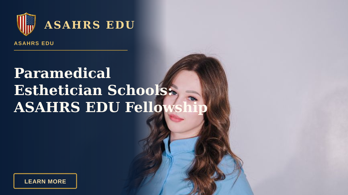 Paramedical Esthetician Schools: ASAHRS EDU Fellowship — Portrait of a young female medical professional standing confidently in uniform indoors.