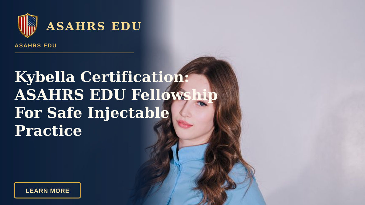 Kybella Certification: ASAHRS EDU Fellowship For Safe Injectable Practice — Portrait of a young female medical professional standing confidently in uniform indoors.