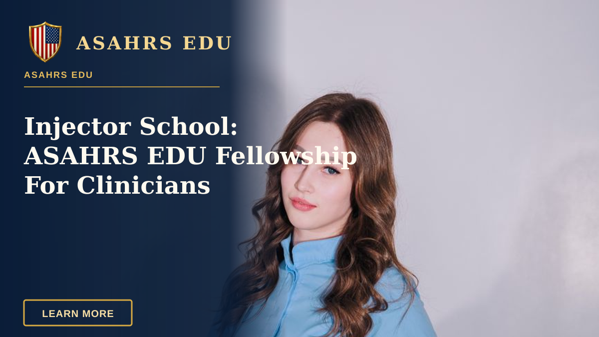 Injector School: ASAHRS EDU Fellowship For Clinicians — Portrait of a young female medical professional standing confidently in uniform indoors.