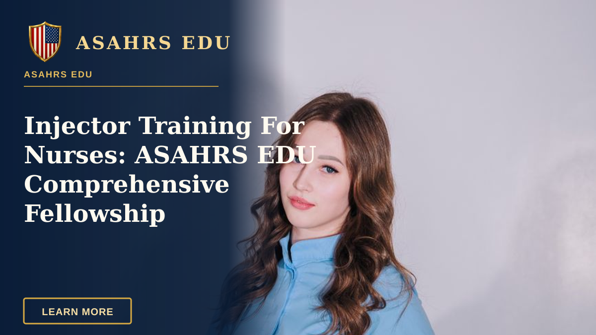 Injector Training For Nurses: ASAHRS EDU Comprehensive Fellowship — Portrait of a young female medical professional standing confidently in uniform indoors.