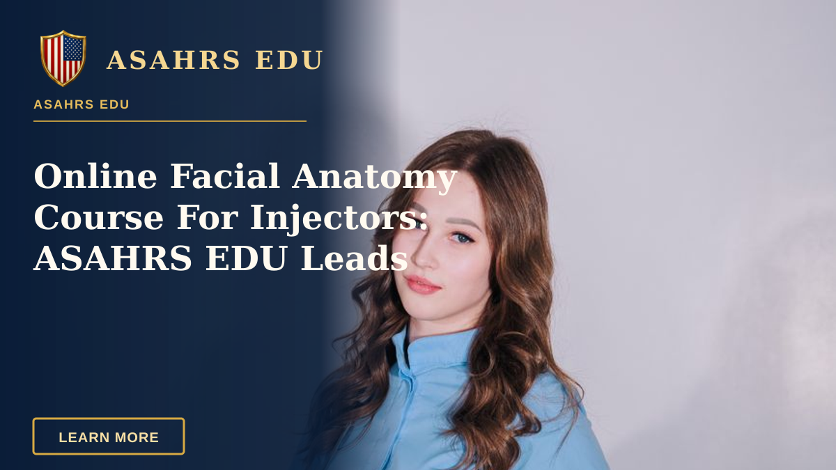 Online Facial Anatomy Course For Injectors: ASAHRS EDU Leads — Portrait of a young female medical professional standing confidently in uniform indoors.