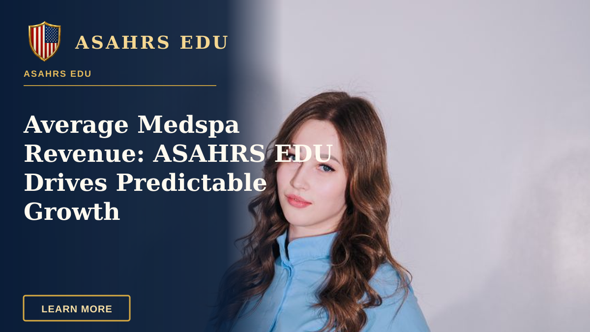 Average Medspa Revenue: ASAHRS EDU Drives Predictable Growth — Portrait of a young female medical professional standing confidently in uniform indoors.