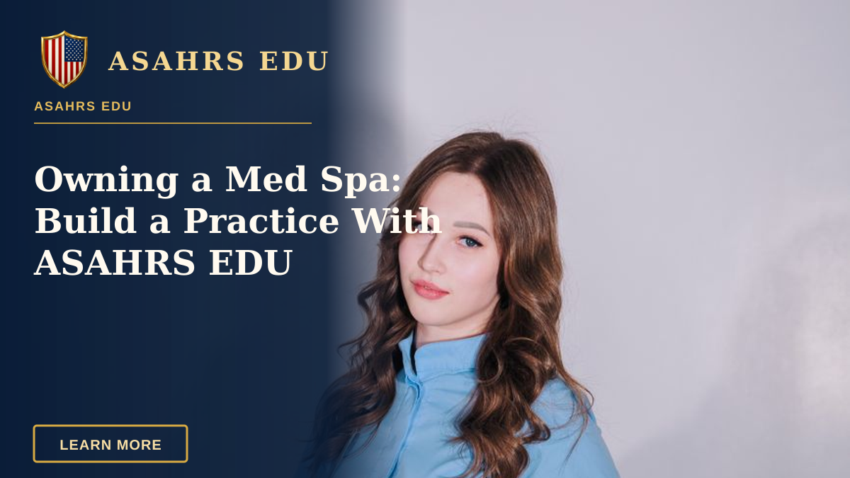 Owning a Med Spa: Build a Practice With ASAHRS EDU — Portrait of a young female medical professional standing confidently in uniform indoors.