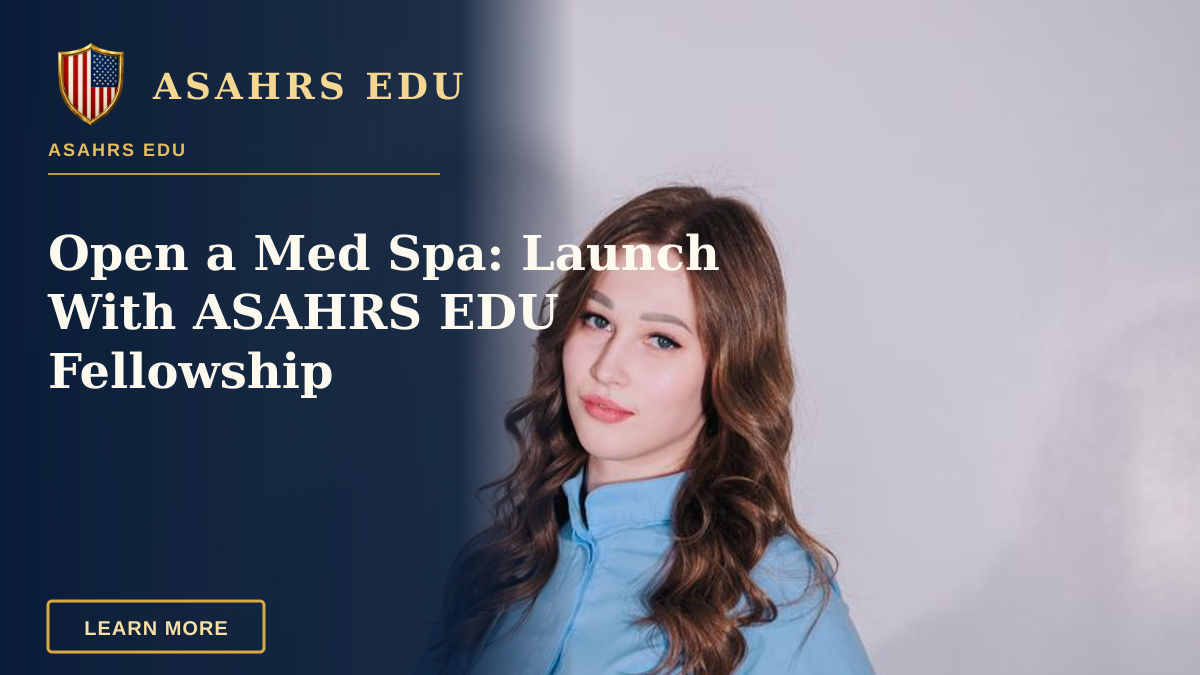Open a Med Spa: Launch With ASAHRS EDU Fellowship — Portrait of a young female medical professional standing confidently in uniform indoors.