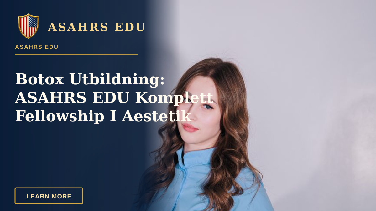 Botox Utbildning: ASAHRS EDU Komplett Fellowship I Aestetik — Portrait of a young female medical professional standing confidently in uniform indoors.