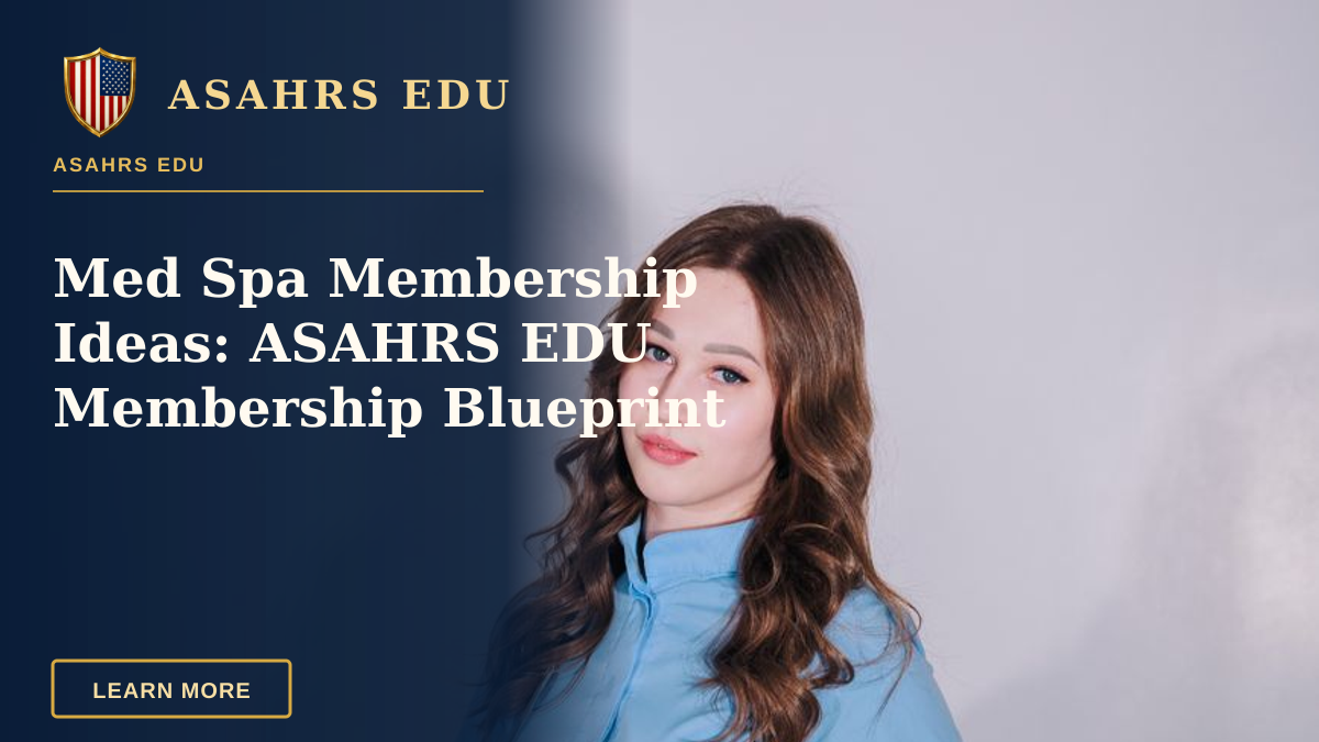 Med Spa Membership Ideas: ASAHRS EDU Membership Blueprint — Portrait of a young female medical professional standing confidently in uniform indoors.