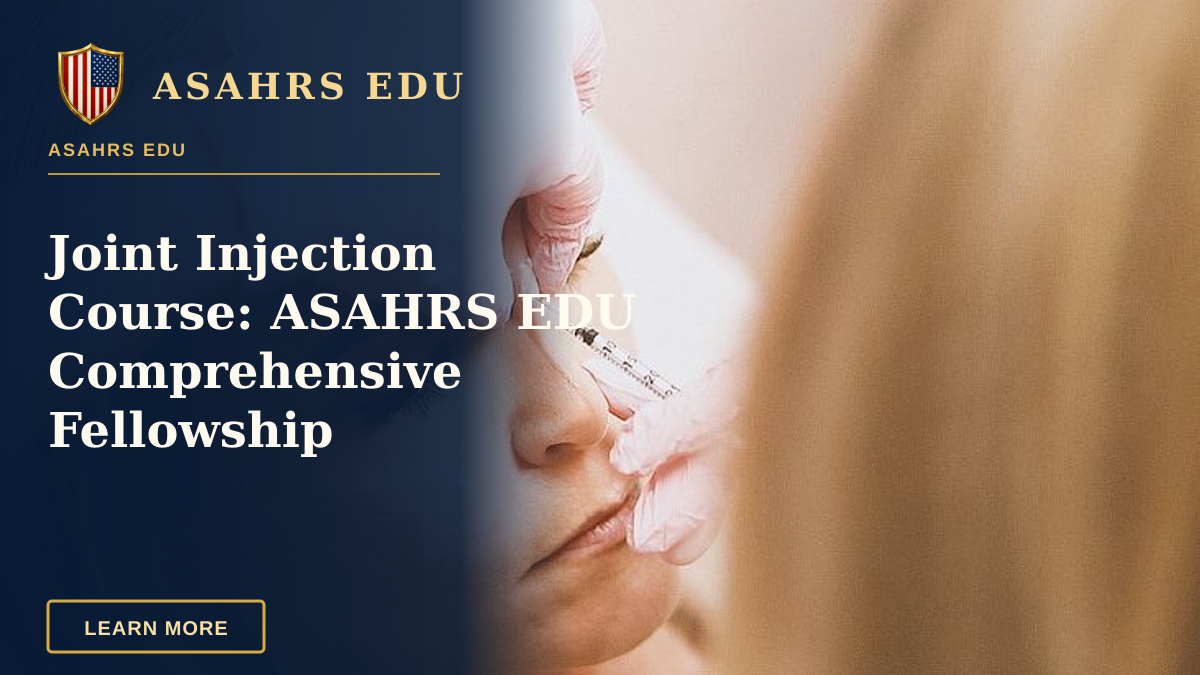 Joint Injection Course: ASAHRS EDU Comprehensive Fellowship — Close-up of a woman receiving a cosmetic injection at a modern beauty clinic.