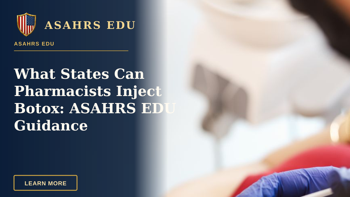 What States Can Pharmacists Inject Botox: ASAHRS EDU Guidance — A medical professional performs a facial injection on a patient in a clinic setting.