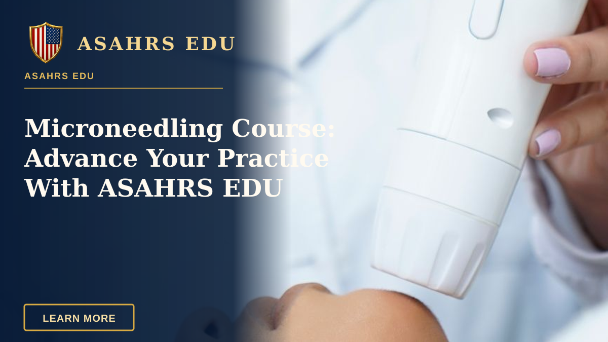 Microneedling Course: Advance Your Practice With ASAHRS EDU — Beautician performing a modern cosmetic treatment using advanced equipment in a clinic.
