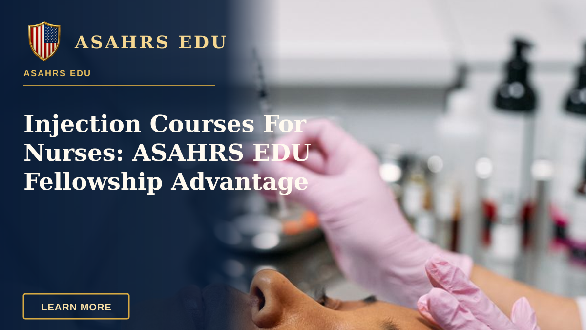 Injection Courses For Nurses: ASAHRS EDU Fellowship Advantage — Woman receiving cosmetic injection in clinical setting, showcasing beauty treatment process.