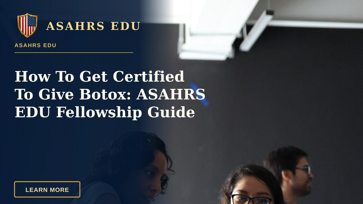 How To Get Certified To Give Botox: ASAHRS EDU Fellowship Guide — Two filmmakers adjust a camera on a tripod indoors, showcasing teamwork.