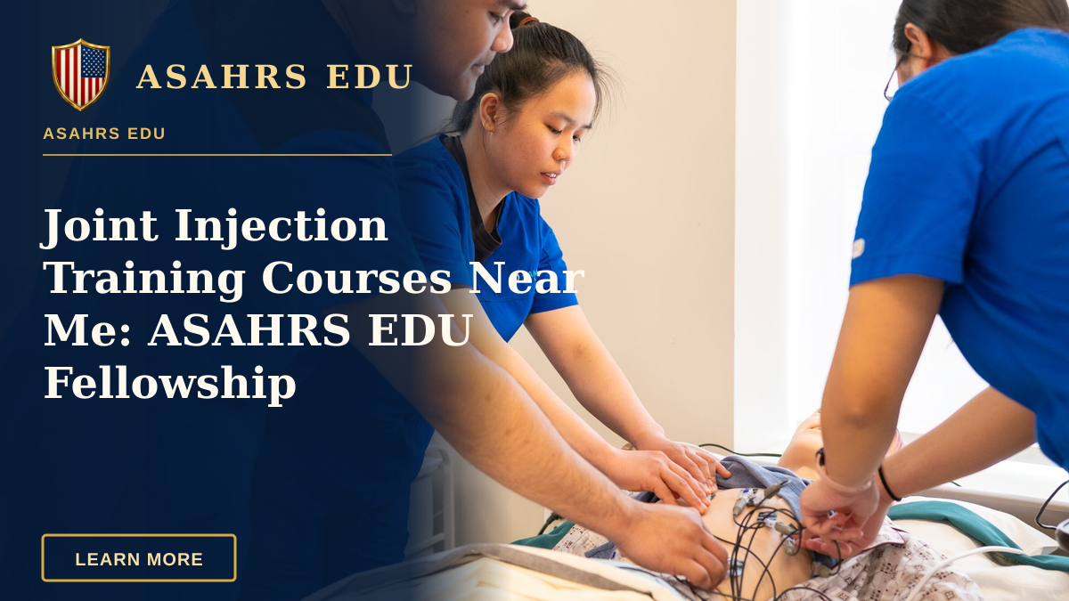 Joint Injection Training Courses Near Me: ASAHRS EDU Fellowship — Group of nursing students conducting a medical procedure in a training room.