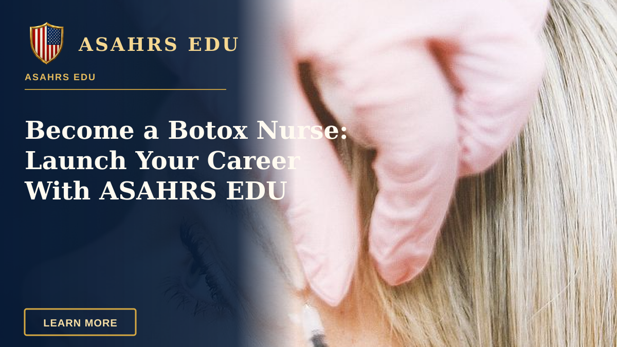 Become a Botox Nurse: Launch Your Career With ASAHRS EDU — Close-up of a cosmetic treatment with injection at a modern beauty clinic.