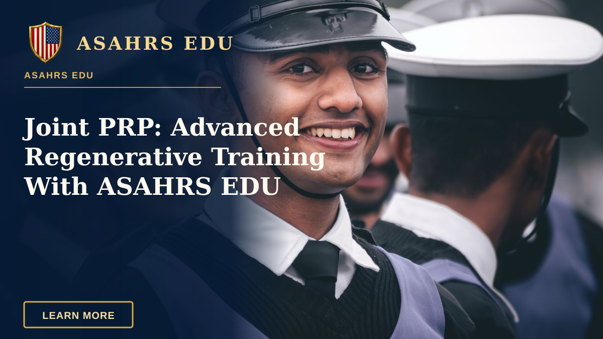 Joint PRP: Advanced Regenerative Training With ASAHRS EDU — A young male cadet smiling alongside peers during a training event.