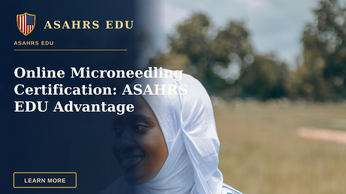 Online Microneedling Certification: ASAHRS EDU Advantage — Smiling female health officer celebrating graduation in outdoor setting with certificate.