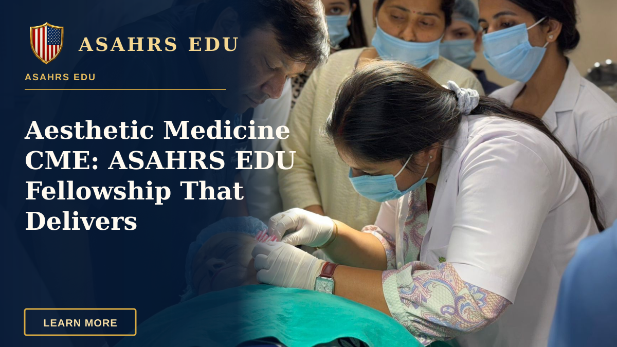 Aesthetic Medicine CME: ASAHRS EDU Fellowship That Delivers — Healthcare professionals performing a cosmetic procedure in a New Delhi clinic.