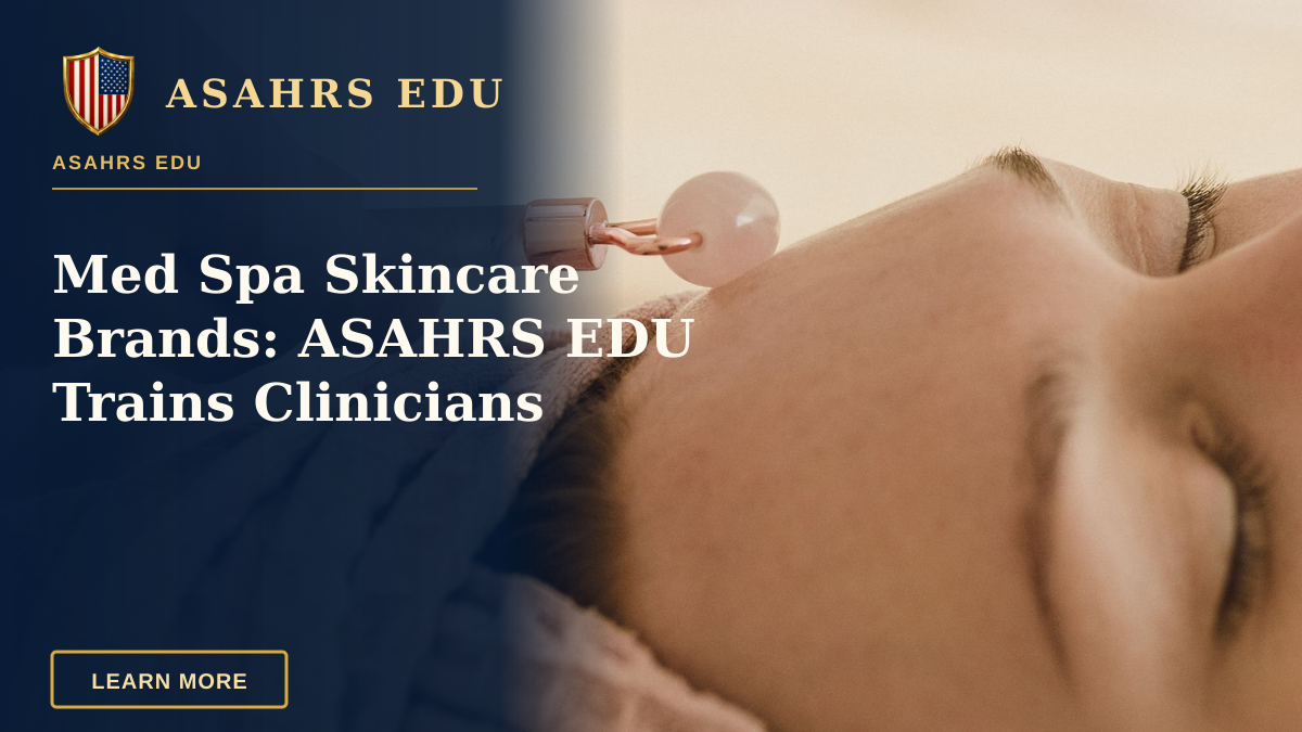 Med Spa Skincare Brands: ASAHRS EDU Trains Clinicians — Close-up of a jade roller massage during a facial spa treatment, promoting relaxation and skincare.