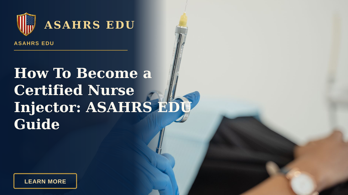 How To Become a Certified Nurse Injector: ASAHRS EDU Guide — A dentist holding a syringe with patient in background, showcasing dental procedure readiness.