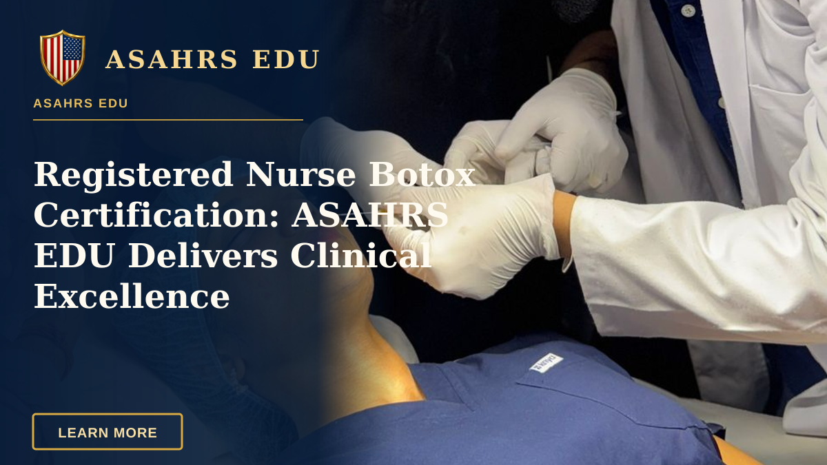 Registered Nurse Botox Certification: ASAHRS EDU Delivers Clinical Excellence — Medical professionals conducting an aesthetic procedure in a clinical setting.