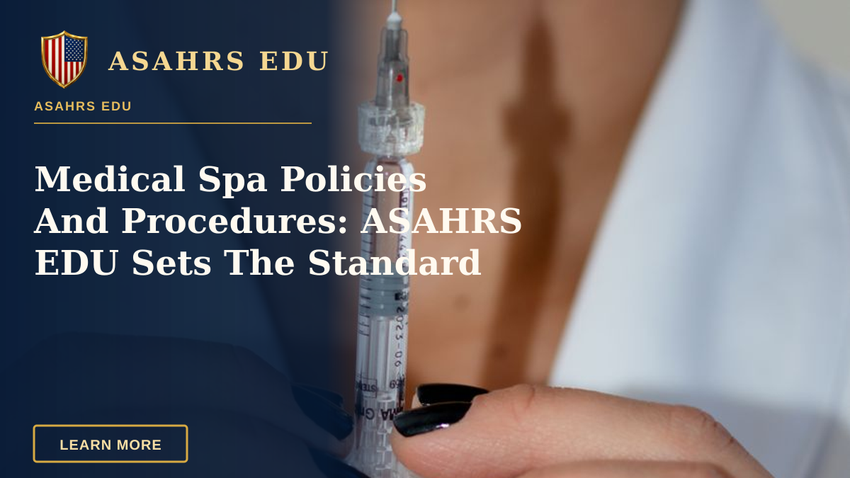 Medical Spa Policies And Procedures: ASAHRS EDU Sets The Standard — Close-up of a woman with a syringe, highlighting aesthetics and healthcare themes.