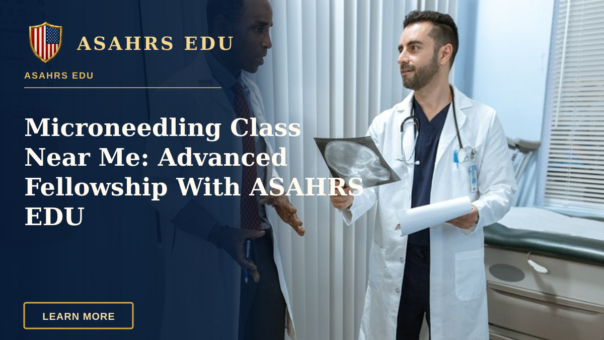 Microneedling Class Near Me: Advanced Fellowship With ASAHRS EDU — Medical professionals discussing x-ray results with a patient in a hospital room setting.