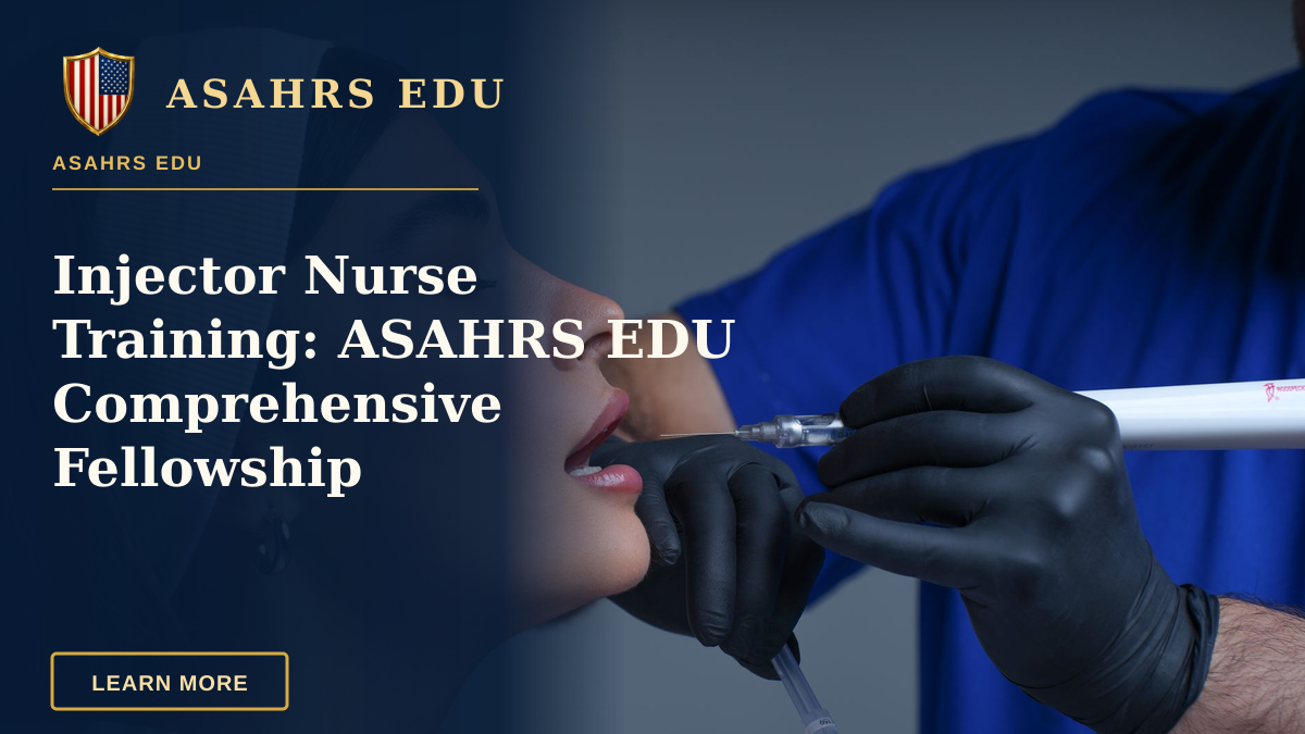 Injector Nurse Training: ASAHRS EDU Comprehensive Fellowship — Close-up of a woman receiving a modern cosmetic treatment in a clinical setting.