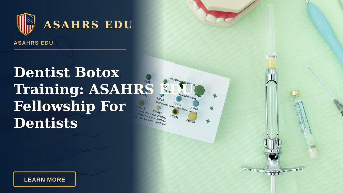Dentist Botox Training: ASAHRS EDU Fellowship For Dentists — Close-up of colorful dental tools and materials arranged on a green surface for dentistry.