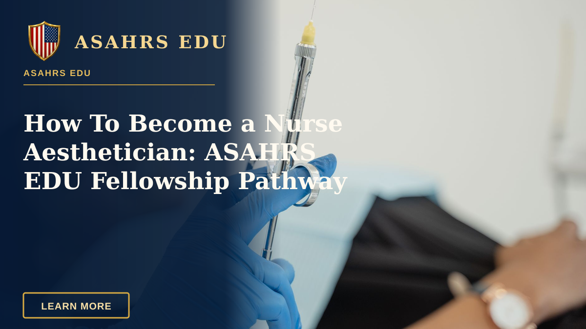How To Become a Nurse Aesthetician: ASAHRS EDU Fellowship Pathway — A dentist holding a syringe with patient in background, showcasing dental procedure readiness.