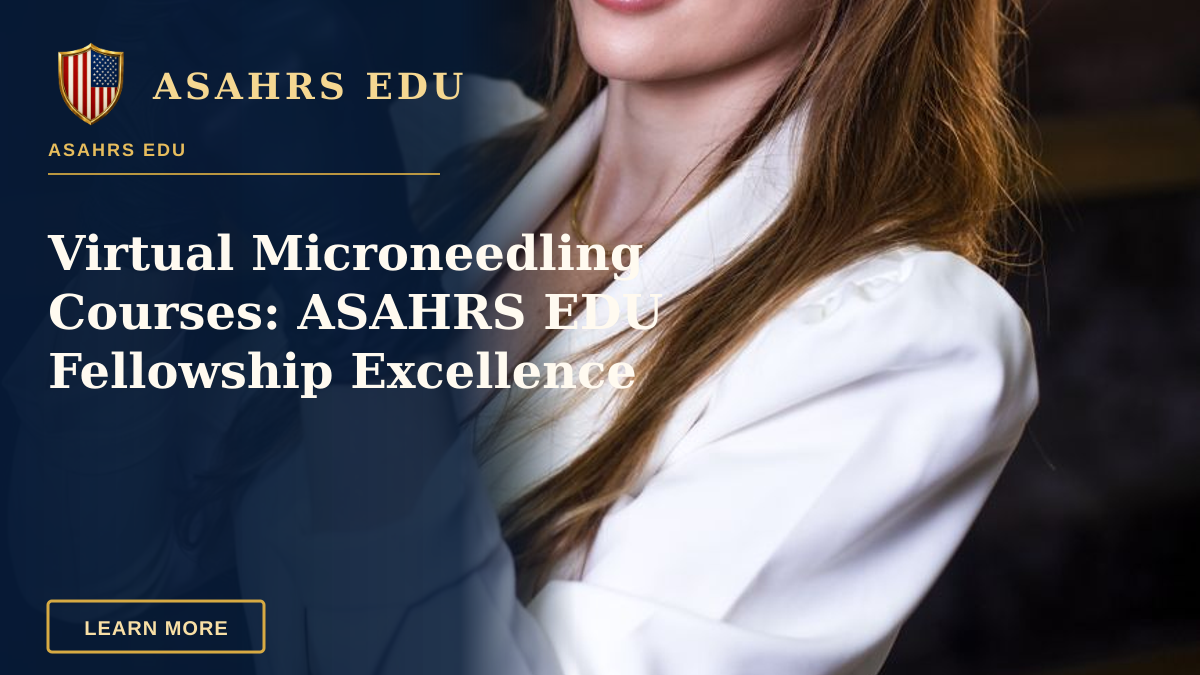 Virtual Microneedling Courses: ASAHRS EDU Fellowship Excellence — Female cosmetic expert holding a syringe, ready for procedure, evening setting.