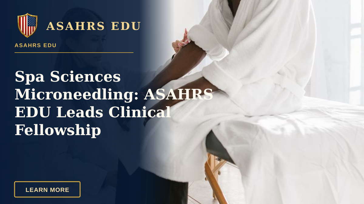 Spa Sciences Microneedling: ASAHRS EDU Leads Clinical Fellowship — A healthcare professional in a clinical setting examines a patient sitting on a treatment table.