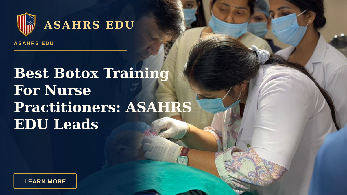 Best Botox Training For Nurse Practitioners: ASAHRS EDU Leads — Healthcare professionals performing a cosmetic procedure in a New Delhi clinic.