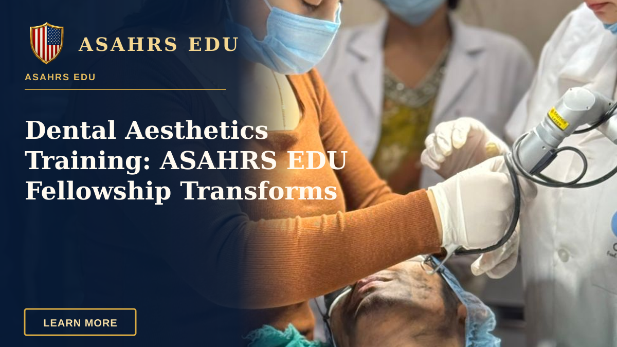 Dental Aesthetics Training: ASAHRS EDU Fellowship Transforms — Medical professionals perform a cosmetic treatment in a Delhi clinic, focusing on patient care.