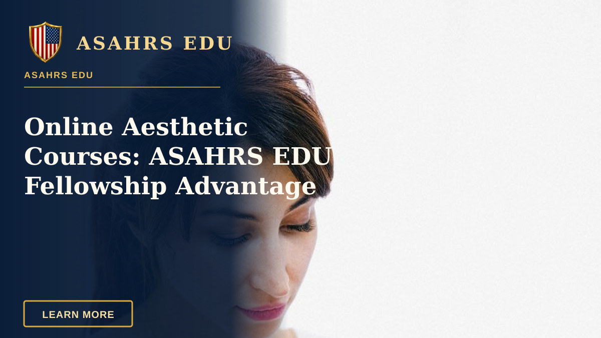 Online Aesthetic Courses: ASAHRS EDU Fellowship Advantage — Aesthetician performing a facial skin care treatment on a woman at a beauty clinic.