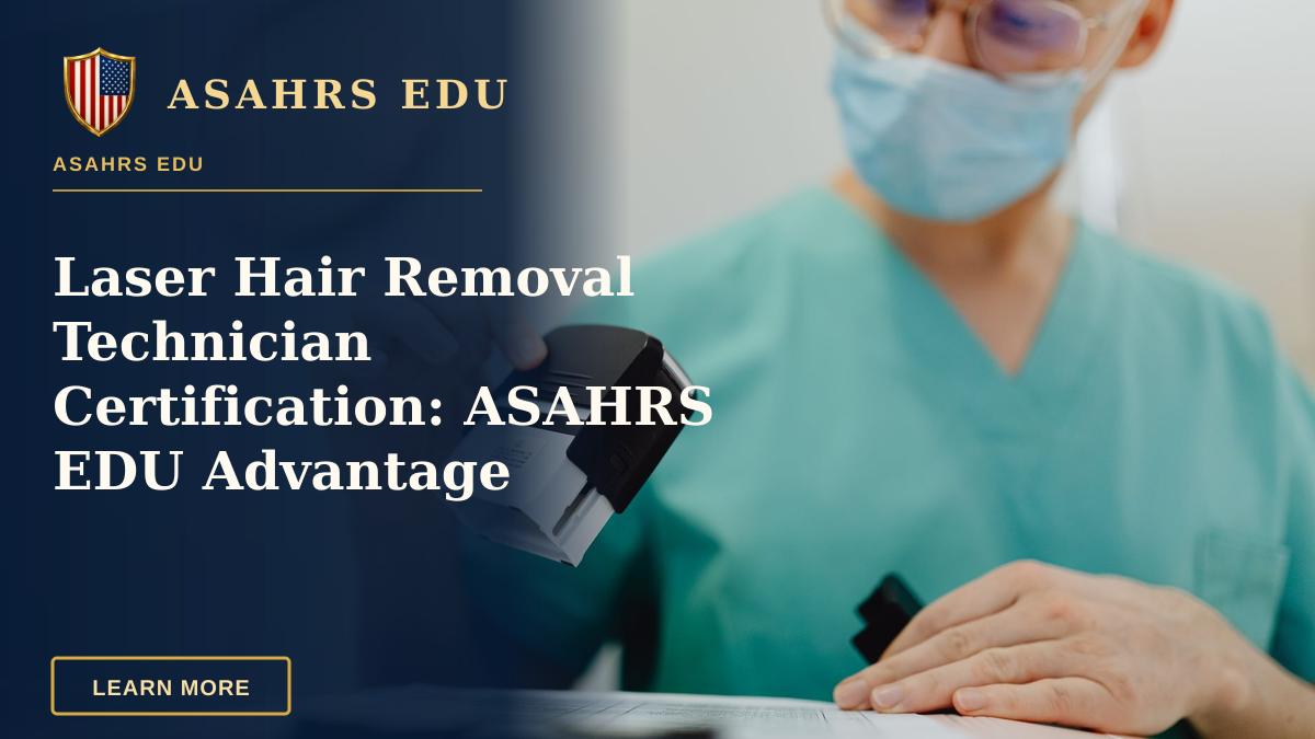 Laser Hair Removal Technician Certification: ASAHRS EDU Advantage — Healthcare worker stamping documents in a clinic setting, ensuring efficient workflow.