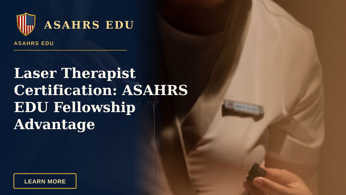Laser Therapist Certification: ASAHRS EDU Fellowship Advantage — A serene spa massage setting with a therapist applying essential oils under low light.